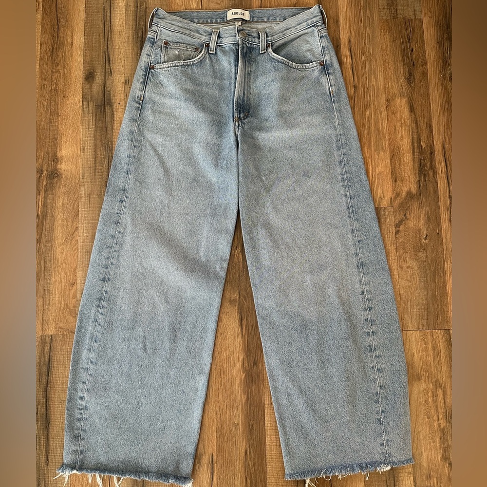 AGOLDE REN Hi Rise Wide-Leg Cropped Jeans - Picture 3 of 11